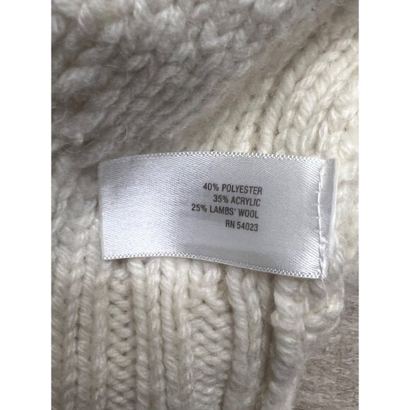 Old Navy Wool Blend Cable Knit Long Sleeve Fisherman Pullover Sweater Size XL - Picture 7 of 10